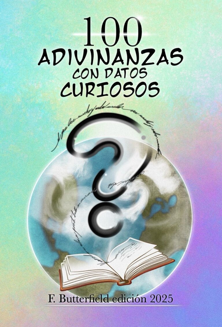 Portada del libro 100 adivinanzas con datos curiosos para familias, con rimas y juegos de palabras